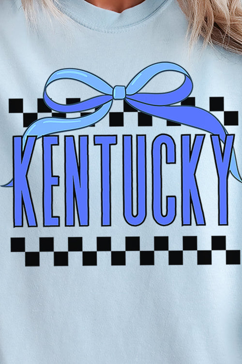 Bow Kentucky Check Comfort Colors Adult Ring-Spun Cotton Tee