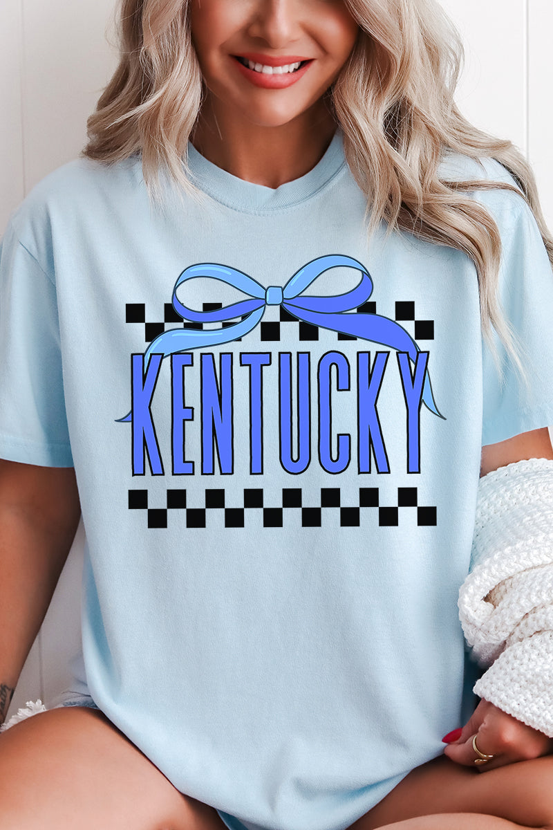 Bow Kentucky Check Comfort Colors Adult Ring-Spun Cotton Tee
