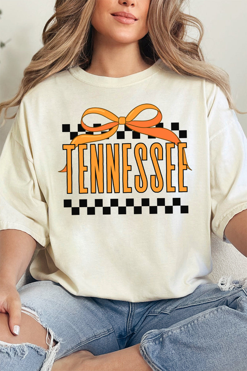 Bow Tennessee Check Comfort Colors Adult Ring-Spun Cotton Tee