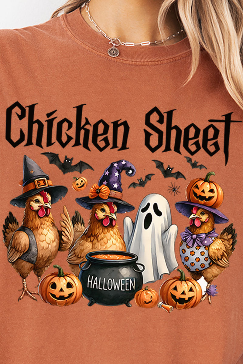 Chicken Sheet Halloween Comfort Colors Adult Ring-Spun Cotton Tee