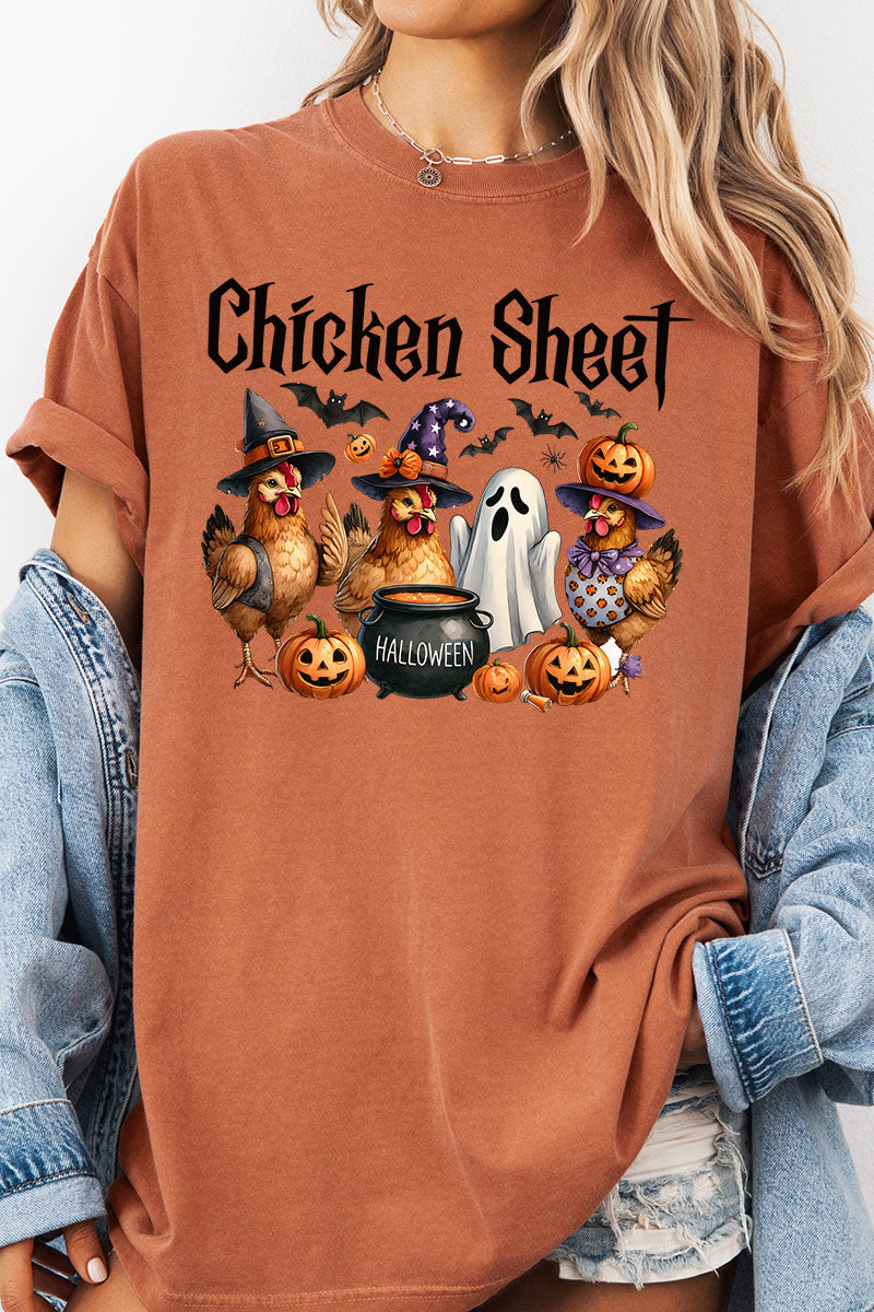 Chicken Sheet Halloween Comfort Colors Adult Ring-Spun Cotton Tee