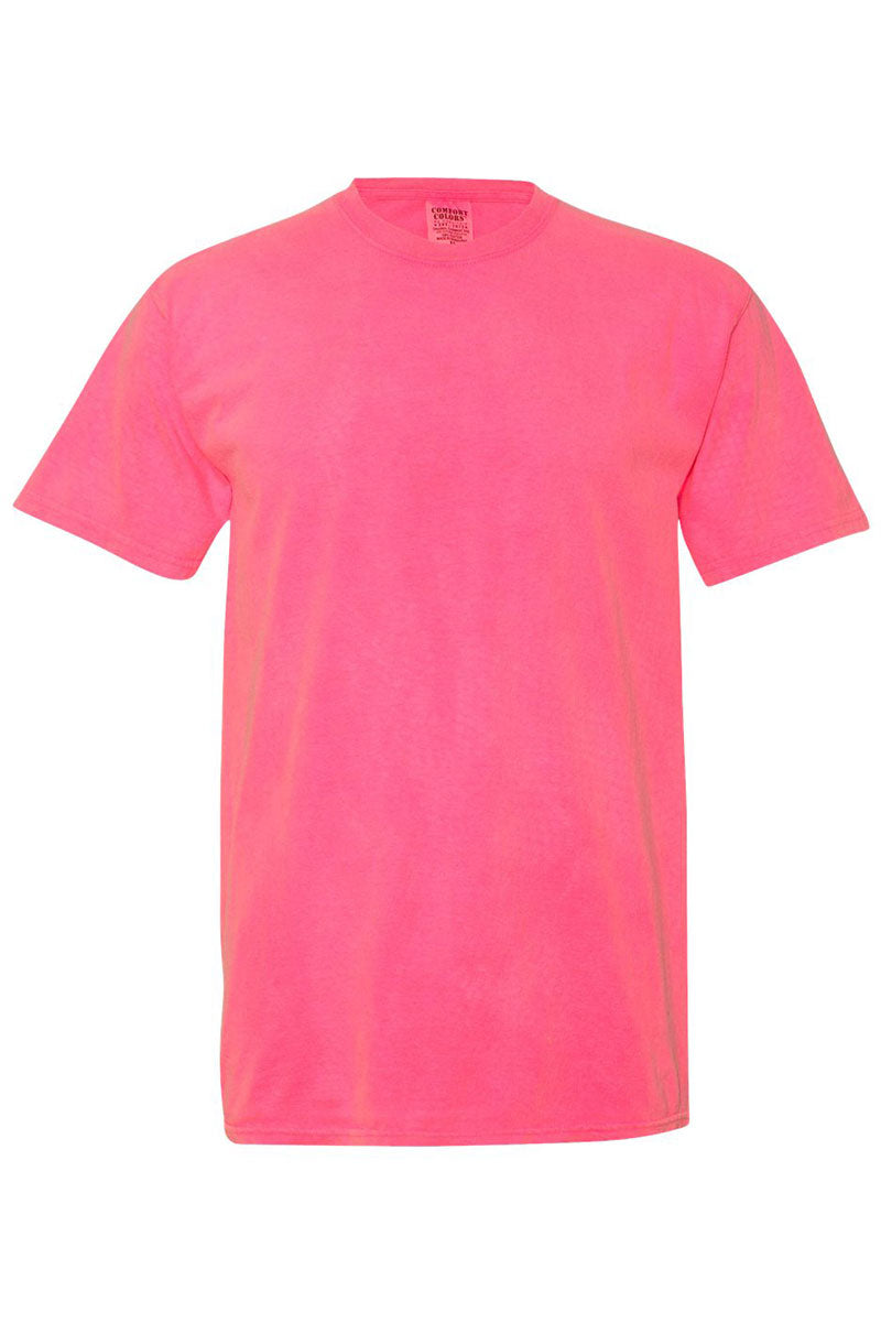 Block Pink Out Go Fight Win Comfort Colors Adult Ring-Spun Cotton Tee