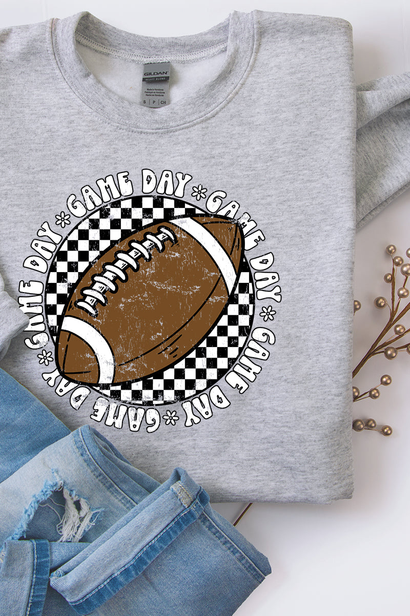 Football Retro Circle Game Day Heavy-weight Crew Sweatshirt product image 1