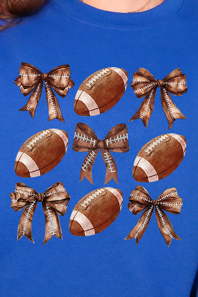 Footballs And Coquette Bows Heavy-weight Crew Sweatshirt product image 2