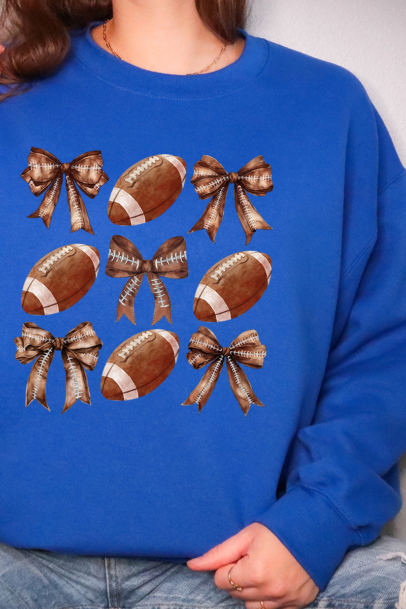Footballs And Coquette Bows Heavy-weight Crew Sweatshirt product image 1