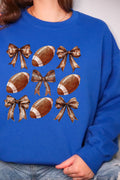 Footballs And Coquette Bows Heavy-weight Crew Sweatshirt product image 1