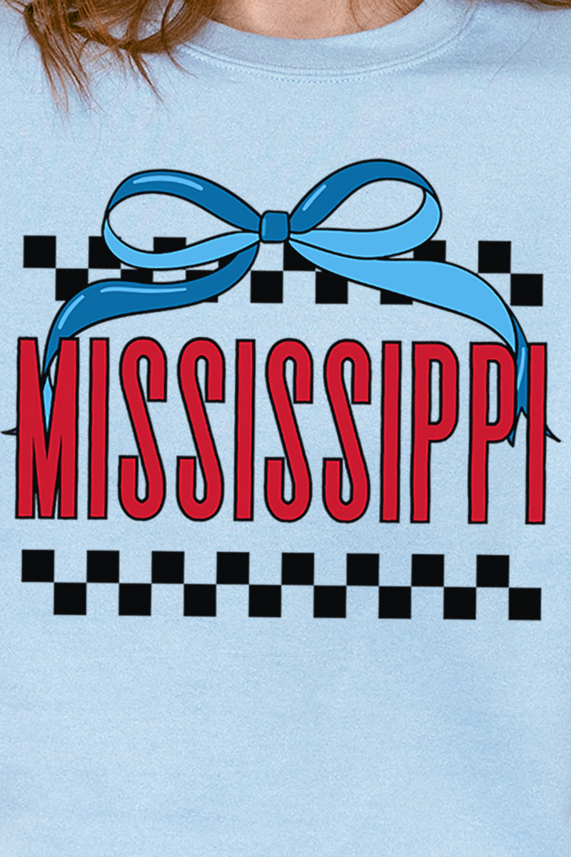 Bow Mississippi Check Heavy-weight Crew Sweatshirt product image 2