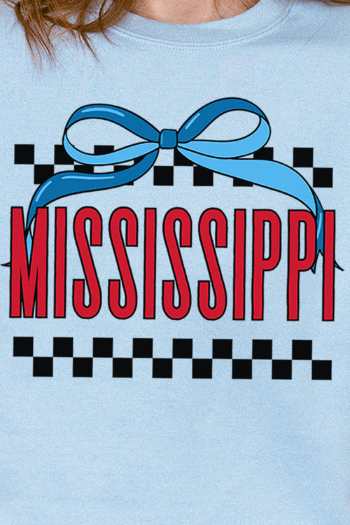 Bow Mississippi Check Heavy-weight Crew Sweatshirt product image 2