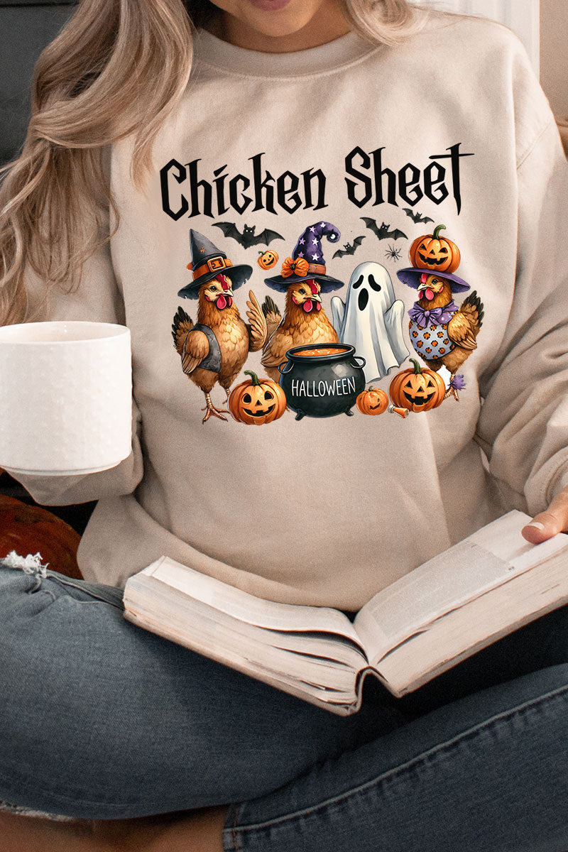 Chicken Sheet Halloween Heavy-weight Crew Sweatshirt product image 1