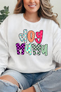 Colorful Checkered Dog Mama Heavy-weight Crew Sweatshirt product image 1