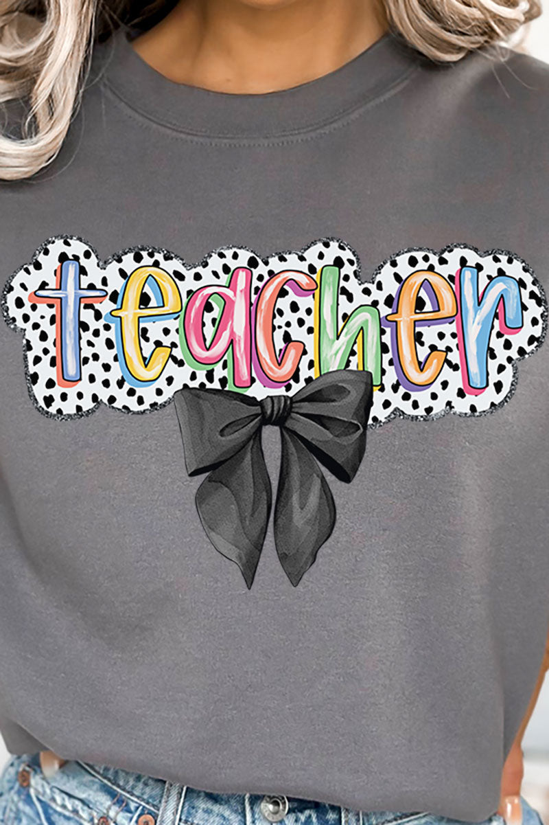 Dalmatian Dots Coquette Teacher Heavy-weight Crew Sweatshirt product image 2