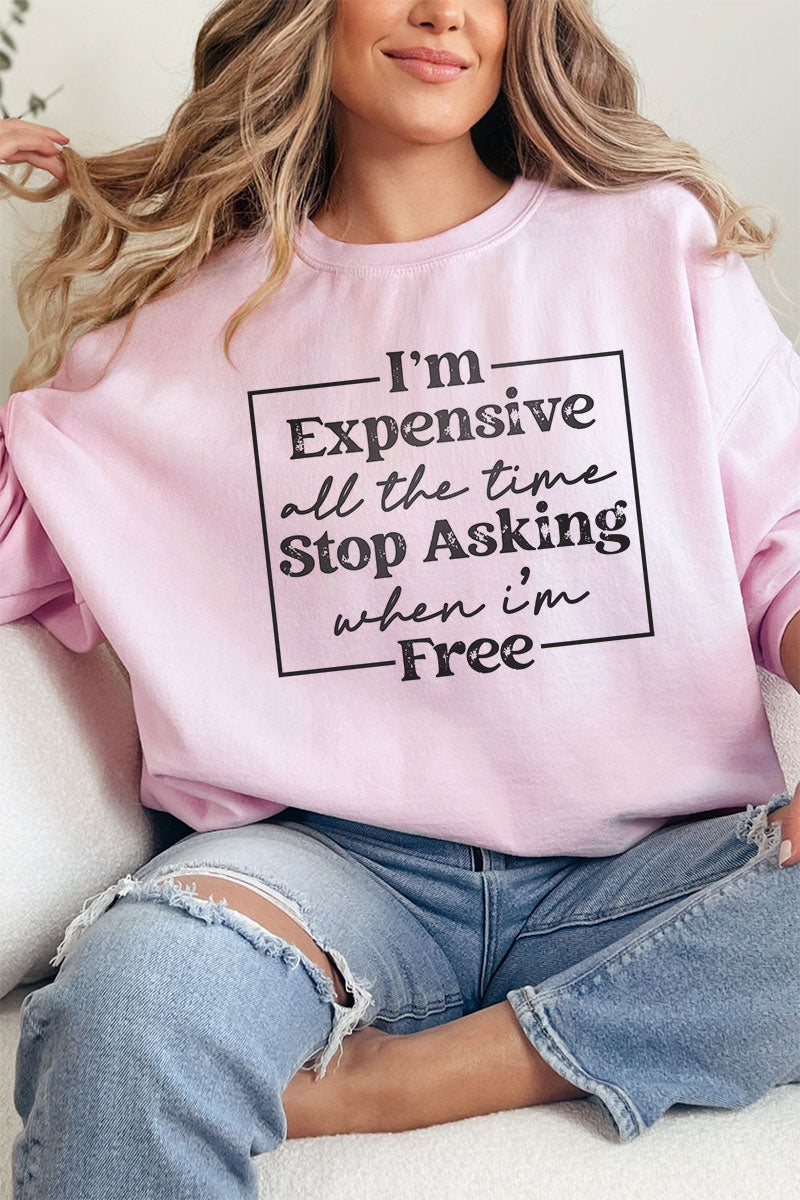 Expensive All The Time Heavy-weight Crew Sweatshirt product image 1