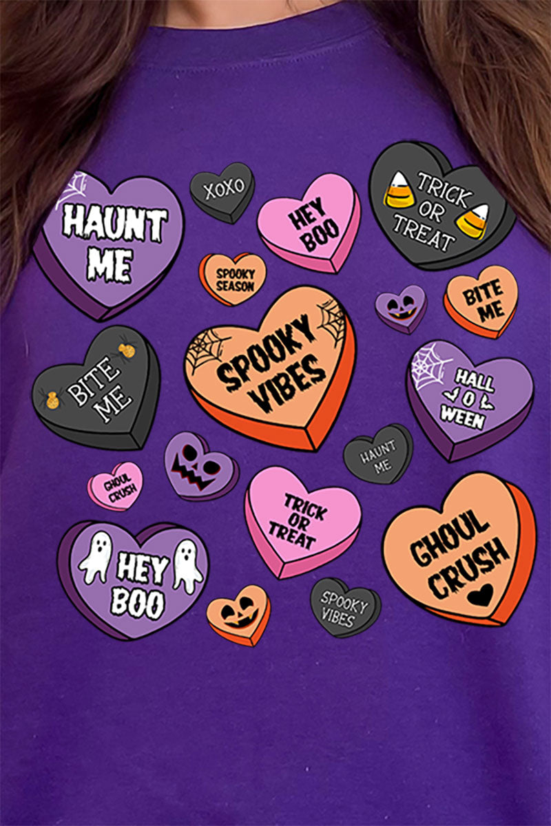 Halloween Candy Hearts Heavy-weight Crew Sweatshirt product image 2