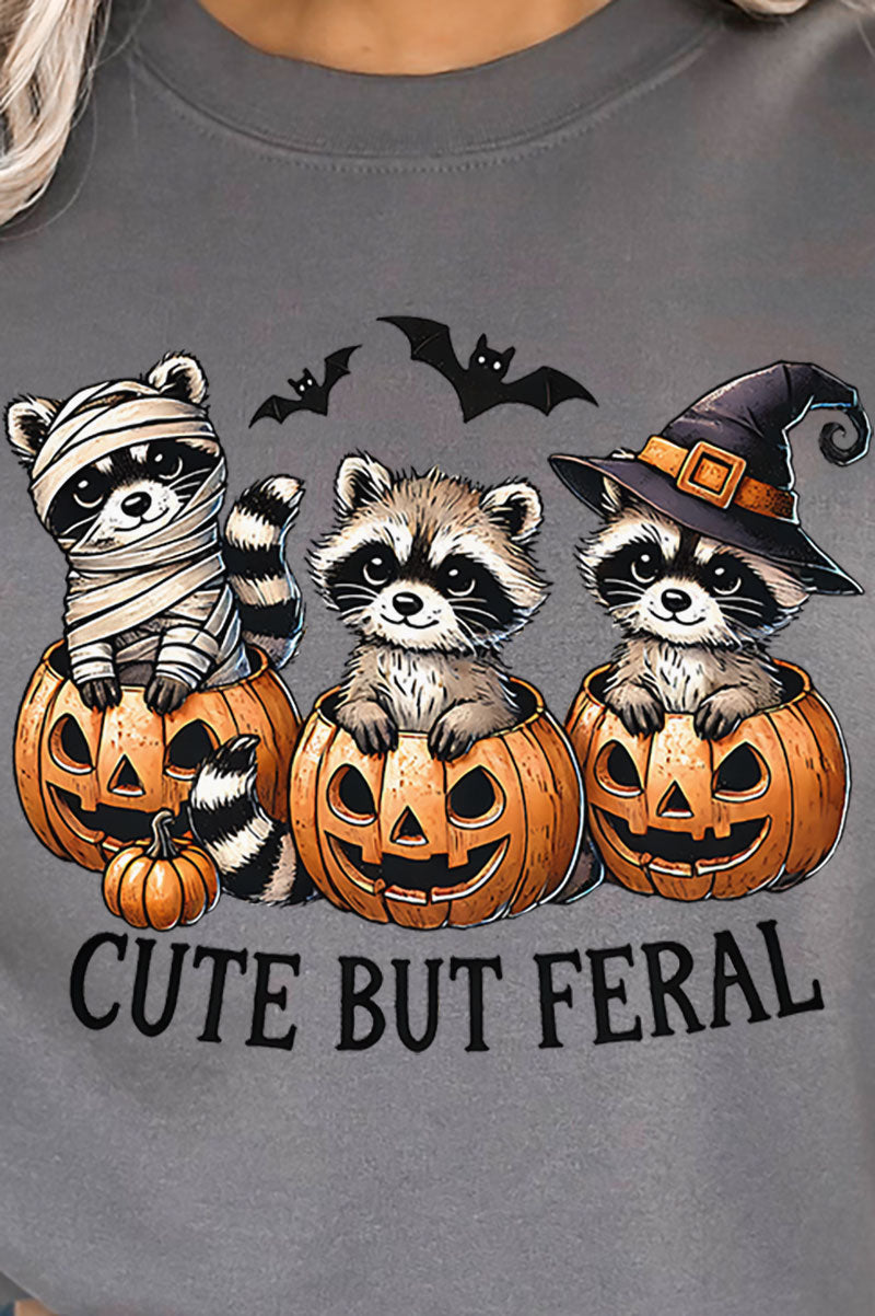 Halloween Cute But Feral Heavy-weight Crew Sweatshirt product image 2