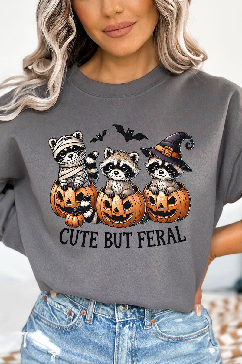 Halloween Cute But Feral Heavy-weight Crew Sweatshirt product image 1