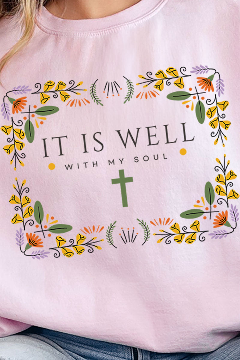 It Is Well With My Soul Heavy-weight Crew Sweatshirt product image 2