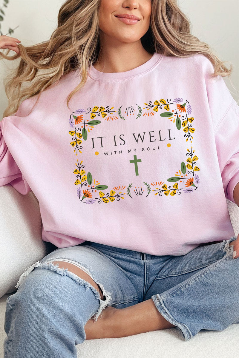 It Is Well With My Soul Heavy-weight Crew Sweatshirt product image 1