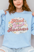 Mind Your Business Daisies Heavy-weight Crew Sweatshirt product image 1