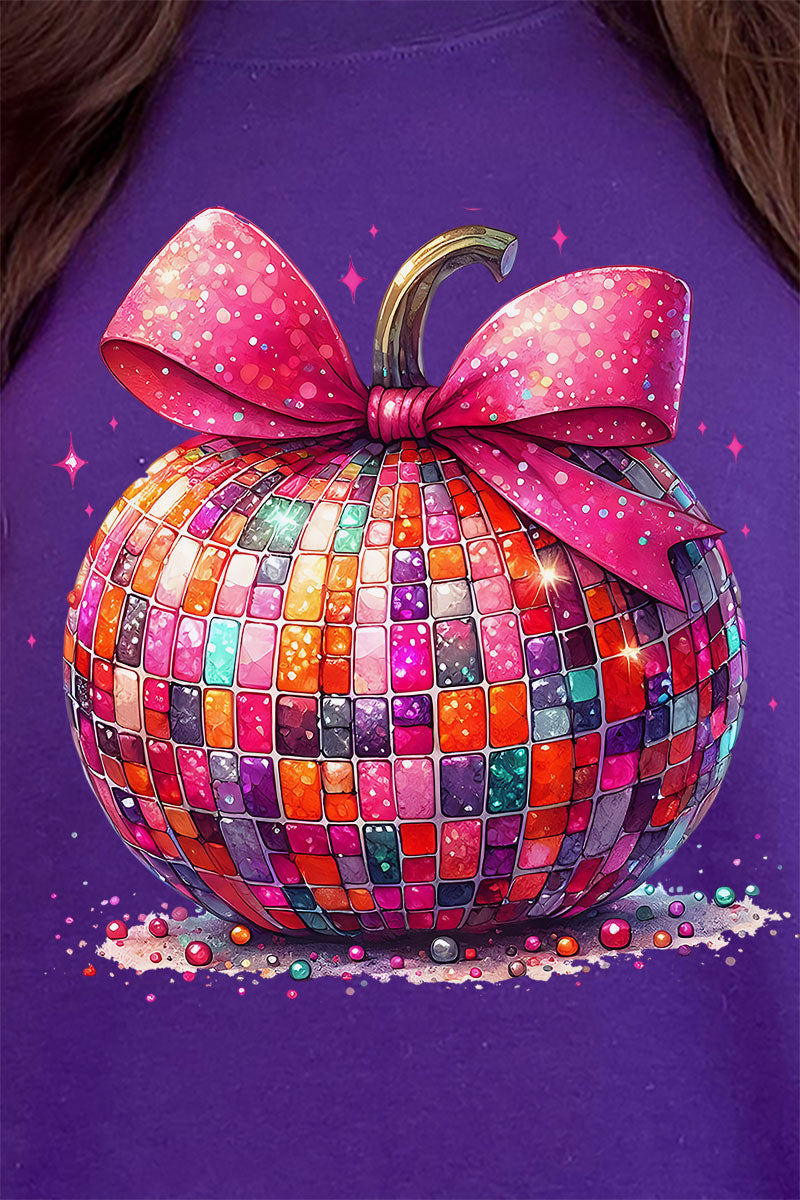 Multi-Color Disco Pumpkin Heavy-weight Crew Sweatshirt product image 2