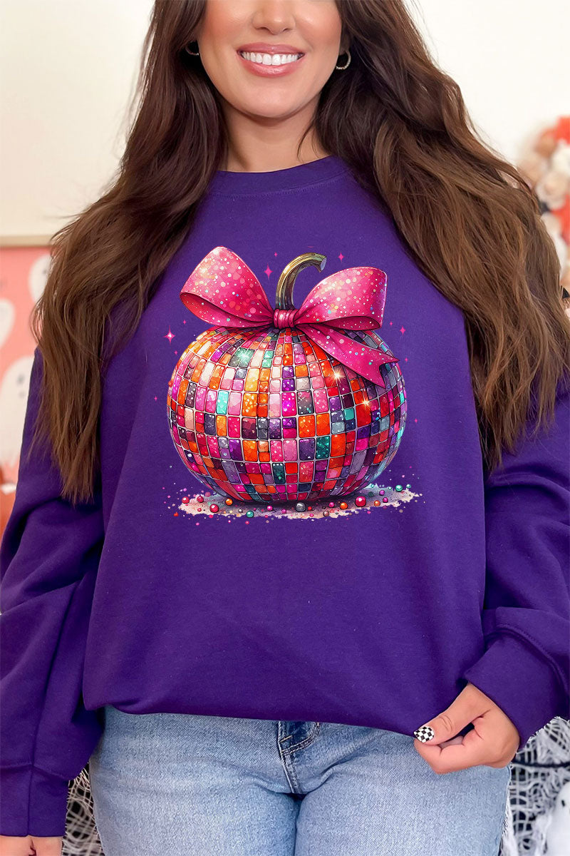 Multi-Color Disco Pumpkin Heavy-weight Crew Sweatshirt product image 1
