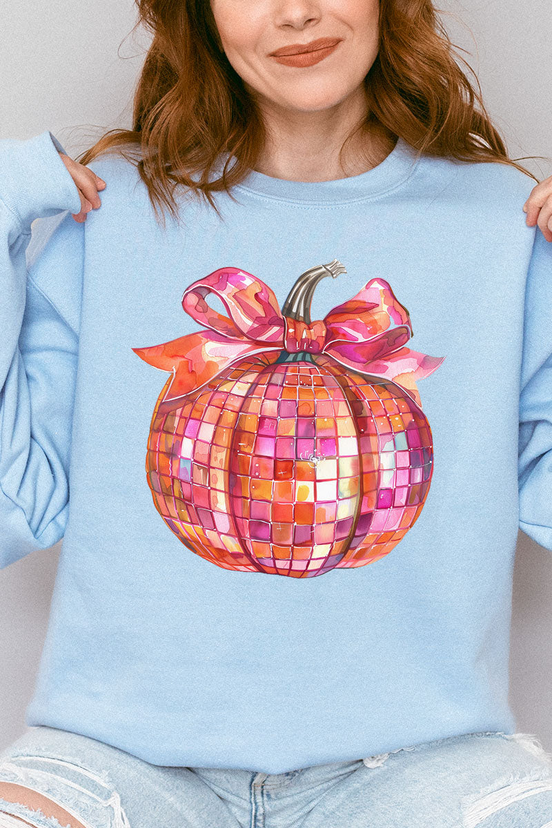 Pink Disco Pumpkin Heavy-weight Crew Sweatshirt product image 1