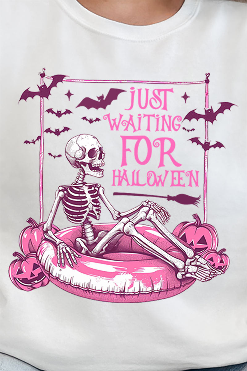 Pink Just Waiting For Halloween Heavy-weight Crew Sweatshirt product image 2