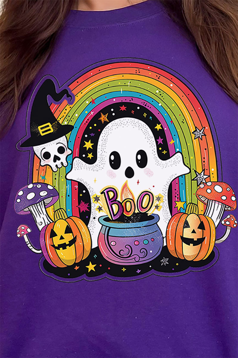 Rainbow Colorful Boo Heavy-weight Crew Sweatshirt product image 2