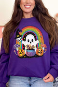 Rainbow Colorful Boo Heavy-weight Crew Sweatshirt product image 1