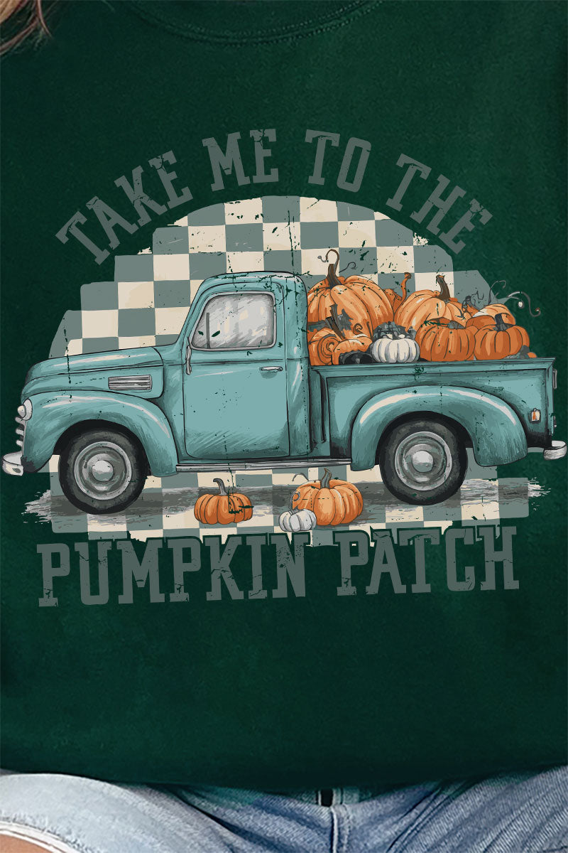 Turquoise Pumpkin Patch Truck Heavy-weight Crew Sweatshirt product image 2