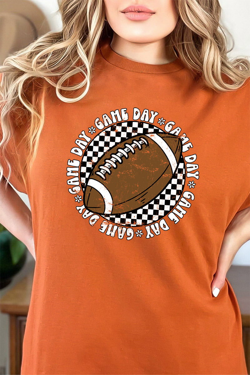 Football Retro Circle Game Day Short Sleeve Relaxed Fit product image 1