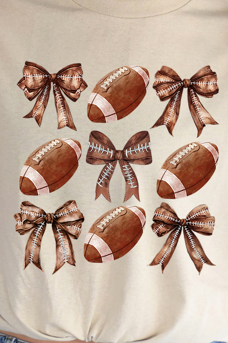 Footballs And Coquette Bows Short Sleeve Relaxed Fit T-Shirt product image 2