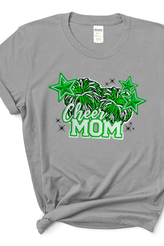 Green Cheer Mom Short Sleeve Relaxed Fit T-Shirt product image 1