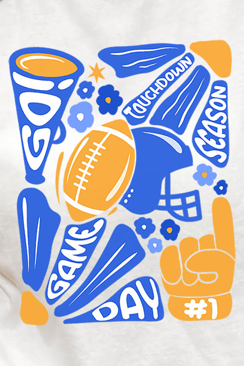 Blue Doodle Touchdown Season Short Sleeve Relaxed Fit product image 2