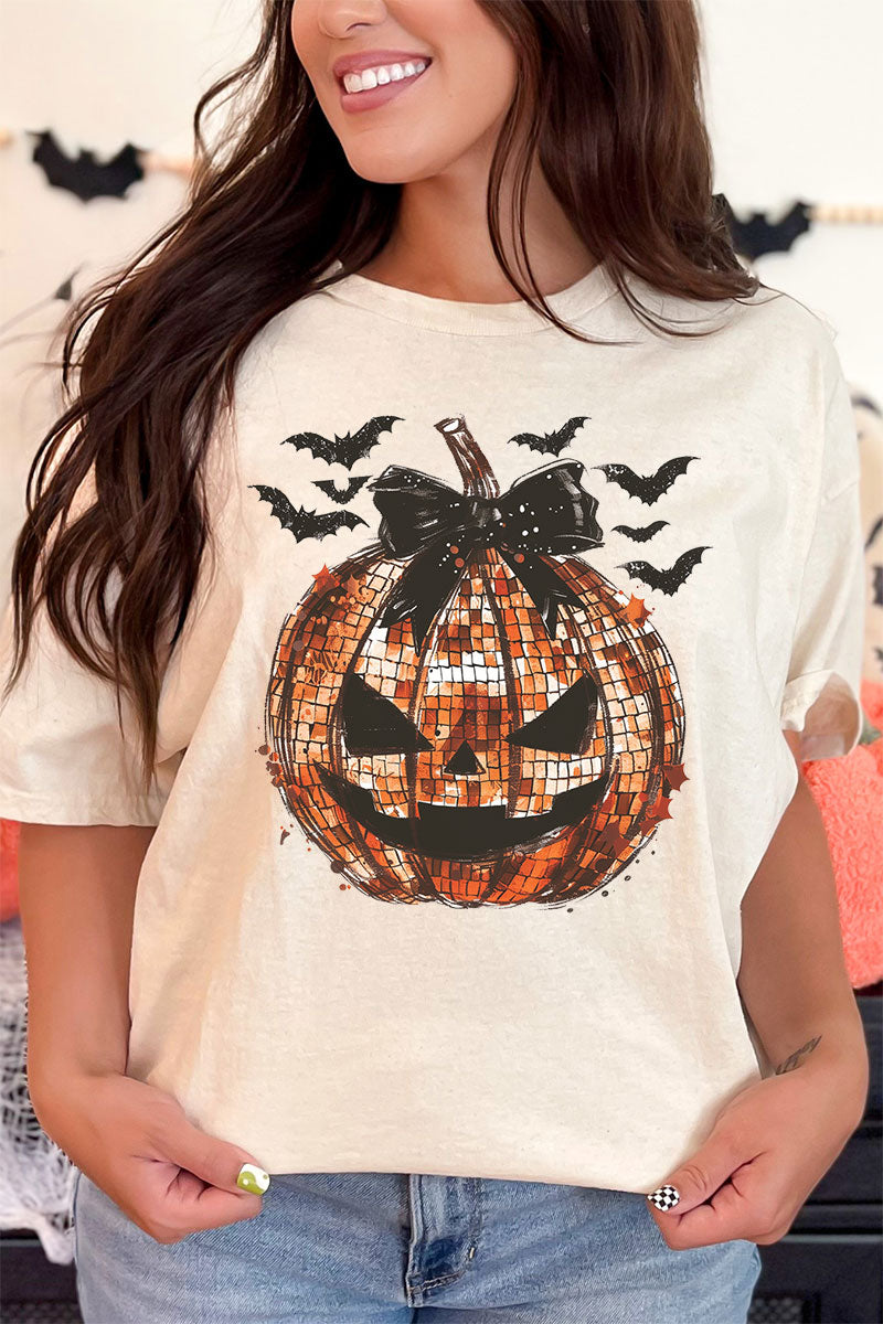 Disco Jack-O-Lantern Short Sleeve Relaxed Fit T-Shirt product image 1