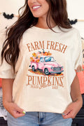 Farm Fresh Pink Pumpkins Short Sleeve Relaxed Fit T-Shirt product image 1