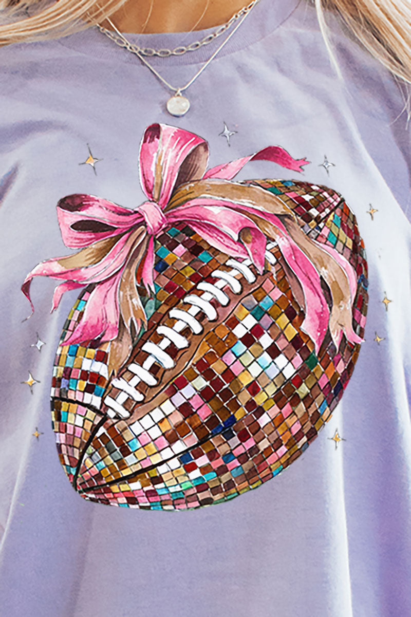 Colorful Disco Football Short Sleeve Relaxed Fit T-Shirt product image 2