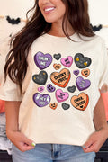 Halloween Candy Hearts Short Sleeve Relaxed Fit T-Shirt product image 1
