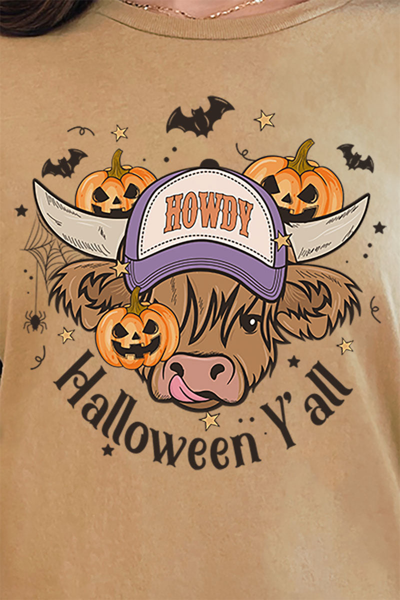 Howdy Halloween Highland Cow Short Sleeve Relaxed Fit product image 2