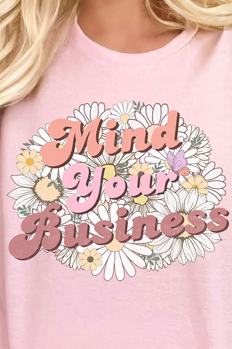 Mind Your Business Daisies Short Sleeve Relaxed Fit T-Shirt product image 2