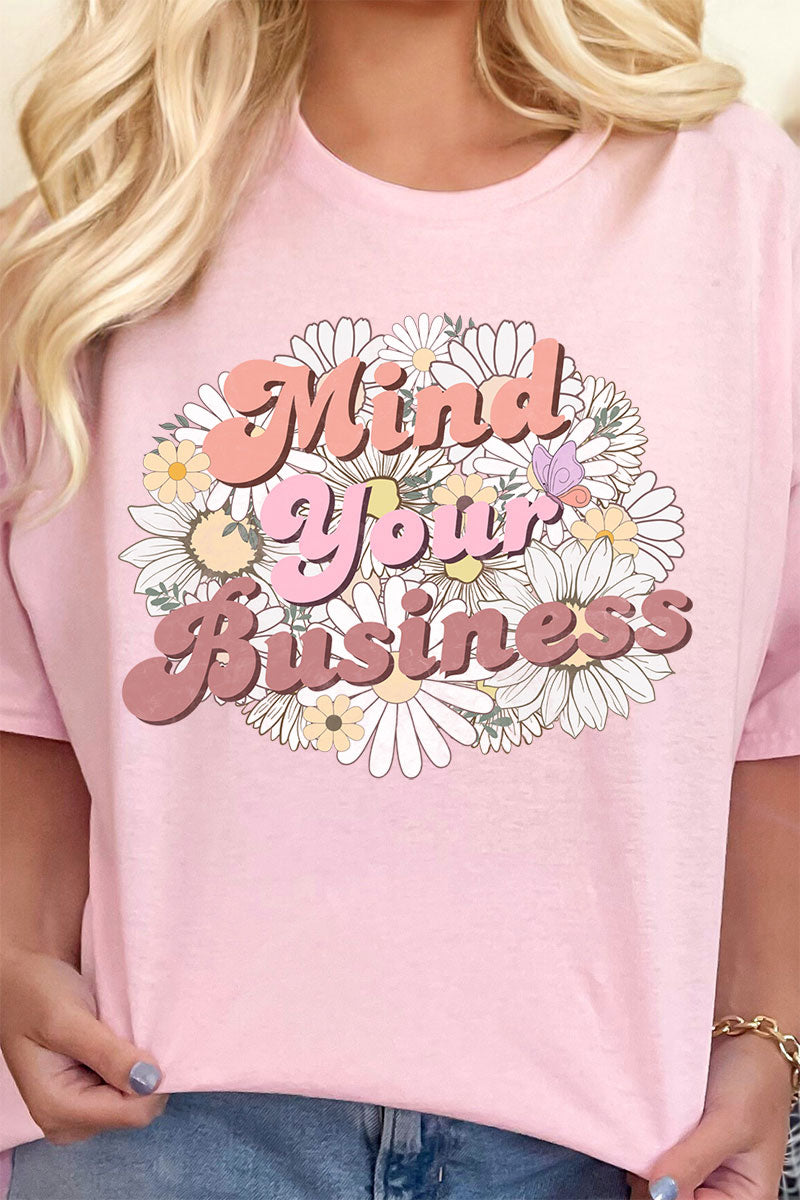 Mind Your Business Daisies Short Sleeve Relaxed Fit T-Shirt product image 1