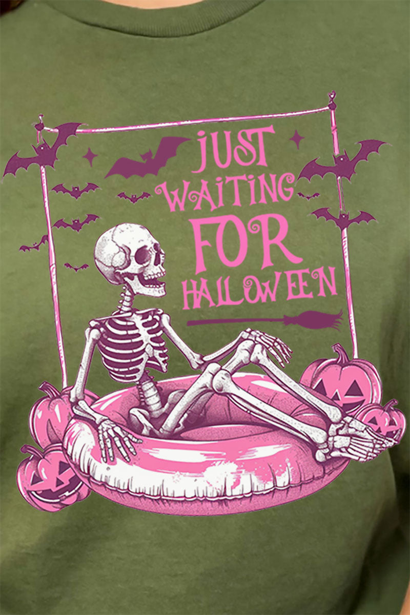Pink Just Waiting For Halloween Short Sleeve Relaxed Fit product image 2