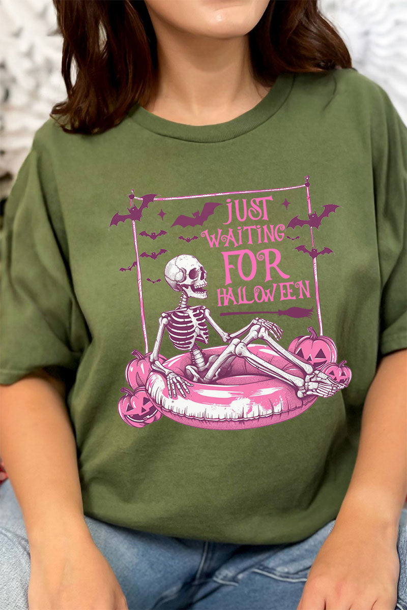 Pink Just Waiting For Halloween Short Sleeve Relaxed Fit product image 1