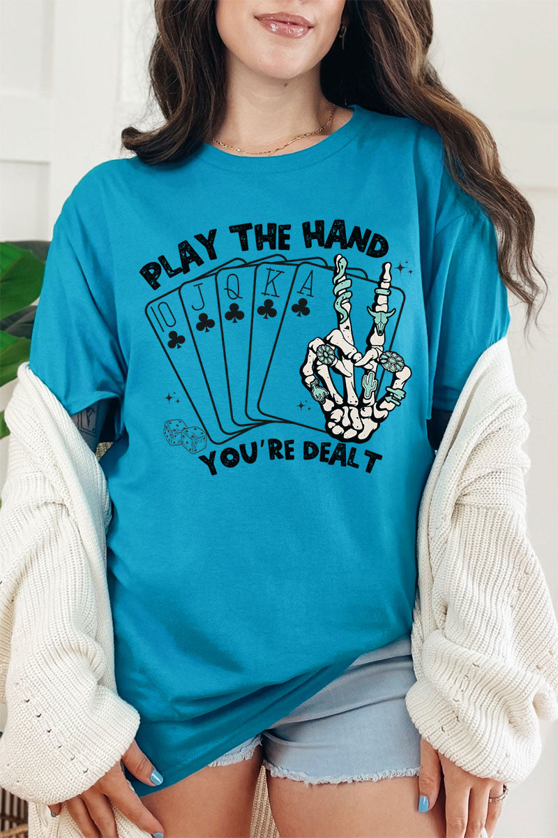 Play The Hand You're Dealt Short Sleeve Relaxed Fit T-Shirt product image 1