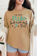 Plum Tuckered Out Short Sleeve Relaxed Fit T-Shirt product image 1