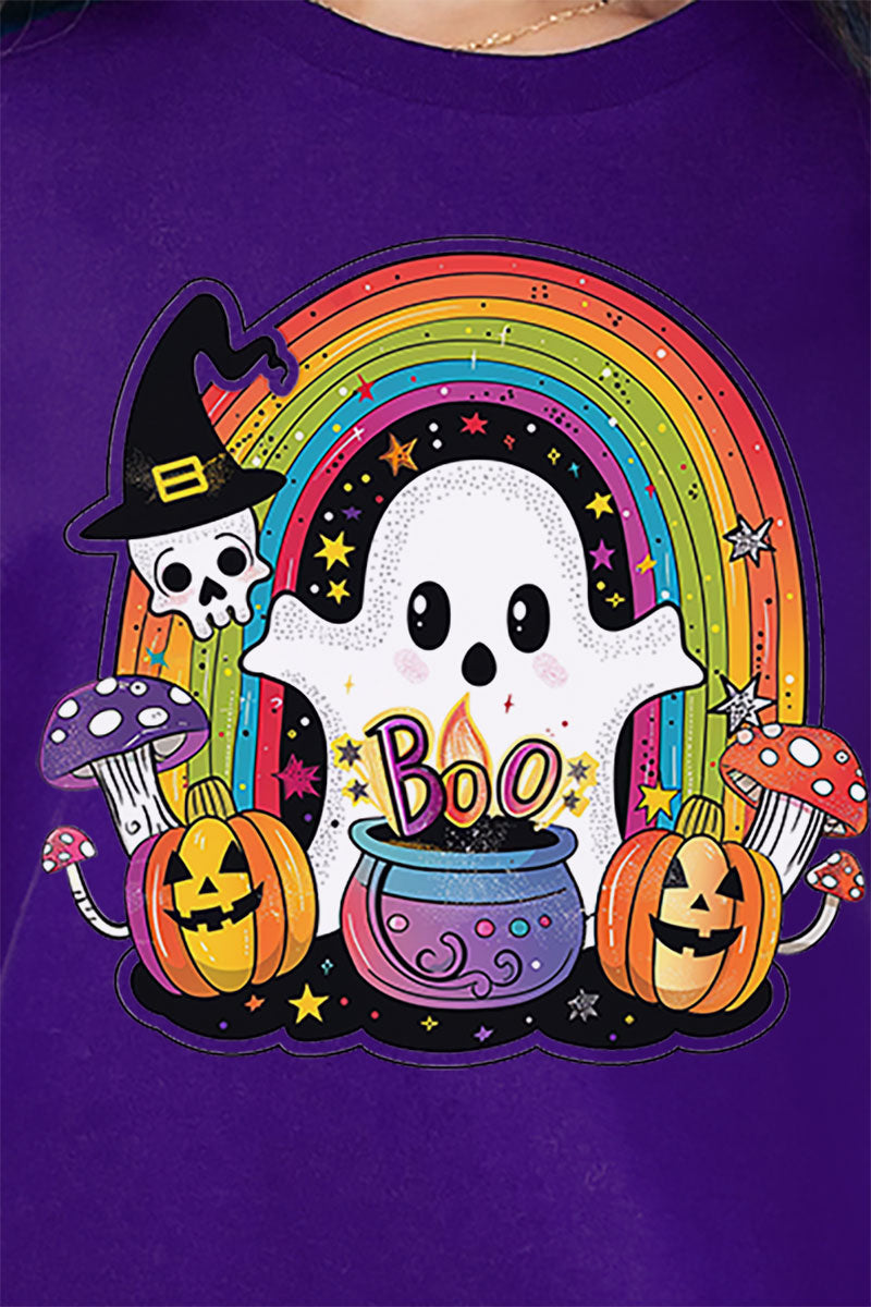 Rainbow Colorful Boo Short Sleeve Relaxed Fit T-Shirt product image 2