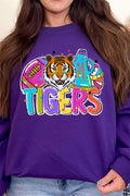 Bright Tigers Colorful Unisex NuBlend Crew Sweatshirt product image 1
