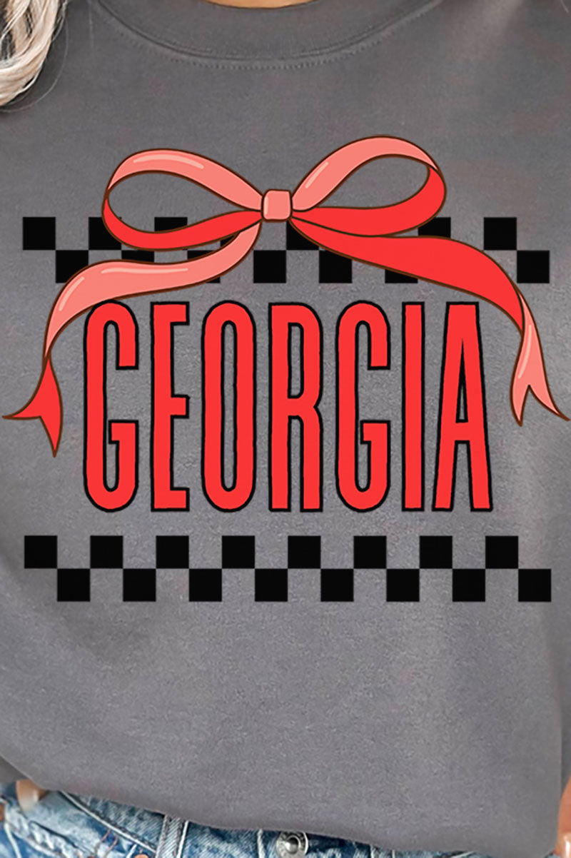 Bow Georgia Check Unisex NuBlend Crew Sweatshirt product image 2