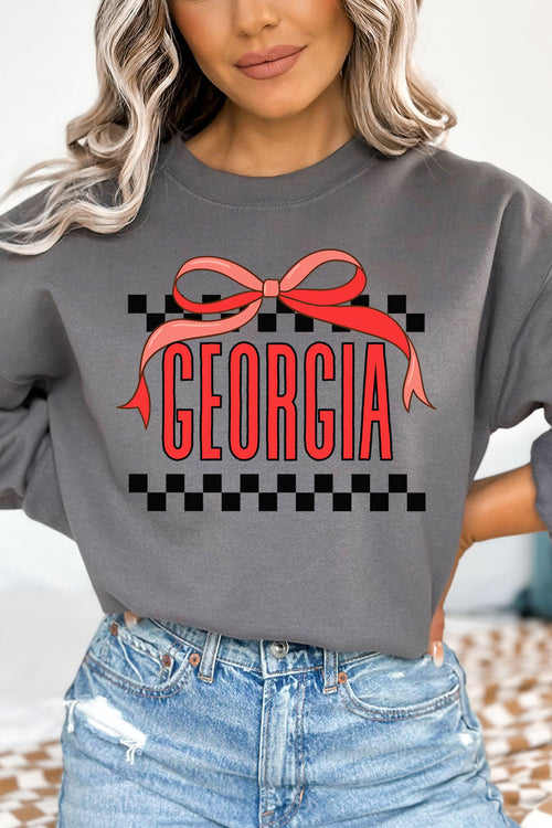 Bow Georgia Check Unisex NuBlend Crew Sweatshirt product image 1