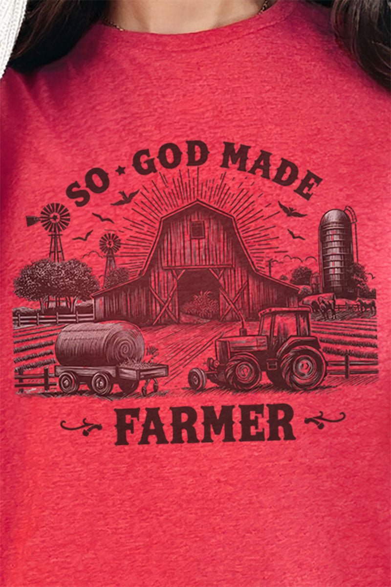 So God Made Farmer Softstyle Adult T-Shirt product image 2
