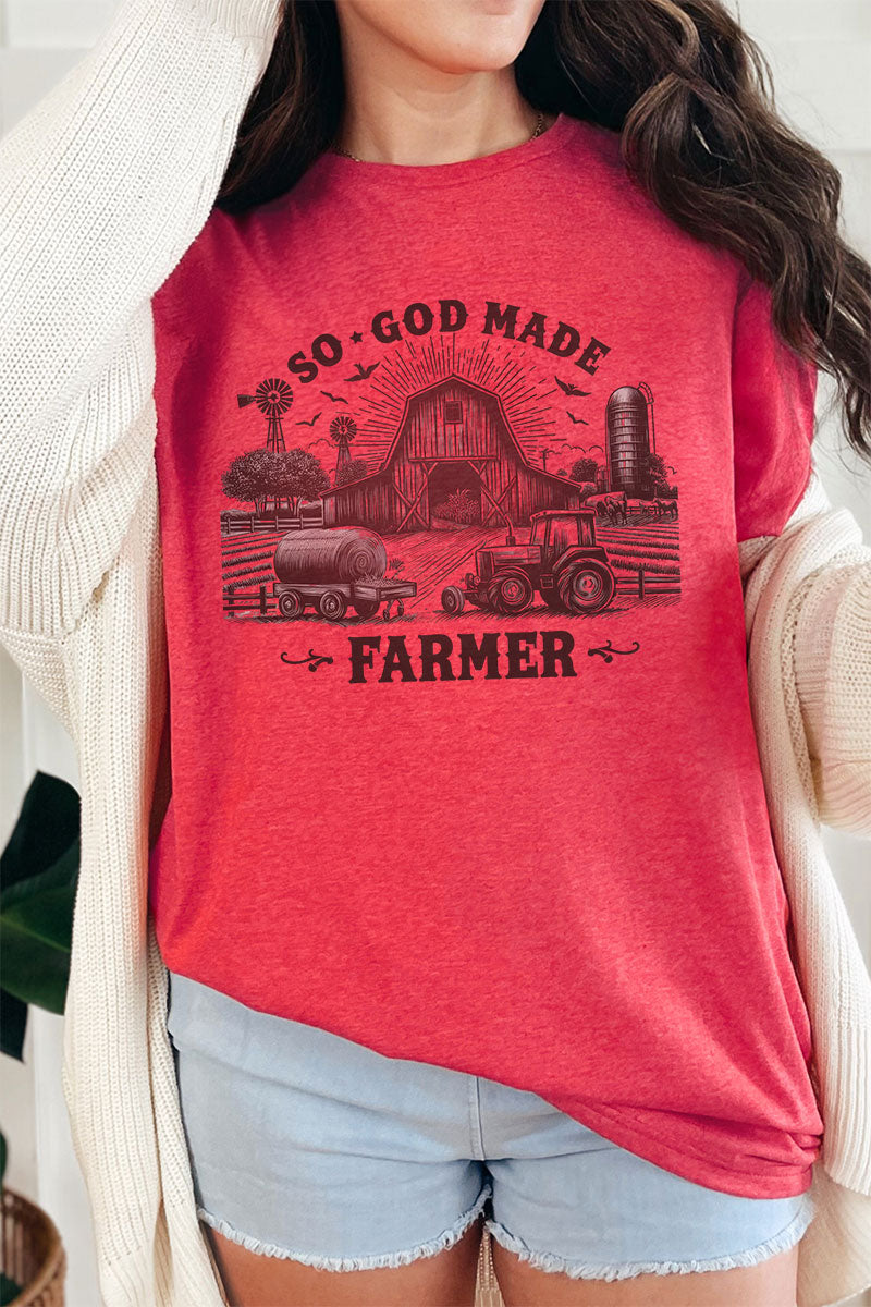 So God Made Farmer Softstyle Adult T-Shirt product image 1